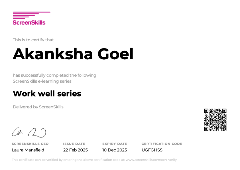 screenskills-cert-work-well-series-akanksha-goel
